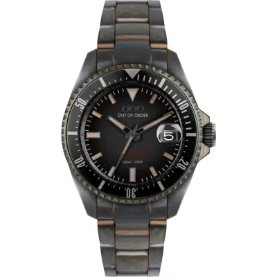Out Of Order Automatico Quaranta Ultra Brushed Bracelet Automatic Watch, 40mm In Black