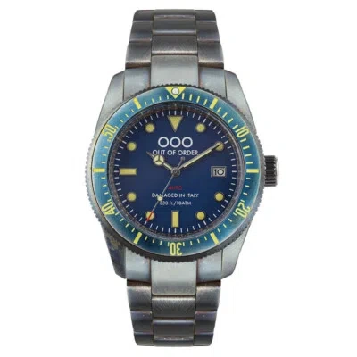 Pre-owned Out Of Order Blue Auto 2.0 Automatic Steel Date Blue Vintage Men's Watch
