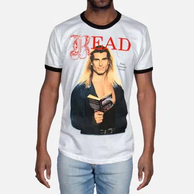 Out Of Print Read Fabio Ringer Tee In White