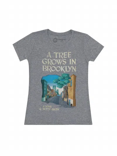 Out Of Print Women's A Tree Grows In Brooklyn Tee In Heather Grey