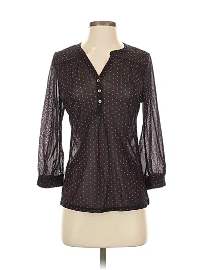 Pre-owned Outback Red 3/4 Sleeve Blouse In Black