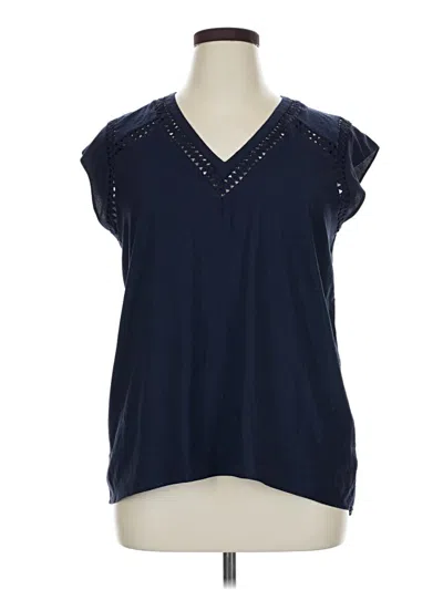 Pre-owned Outback Red Short Sleeve Top Blue V-neck Tops