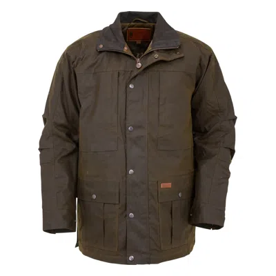 Pre-owned Outback Trading Company ® Men's Deer Hunter Brown Oilskin Jacket 2180-bnz