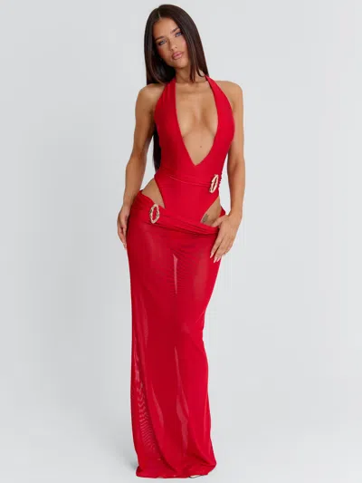 Outcast Alaana Maxi Dress Red