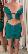 Outcast Alia Mini Skirt Teal