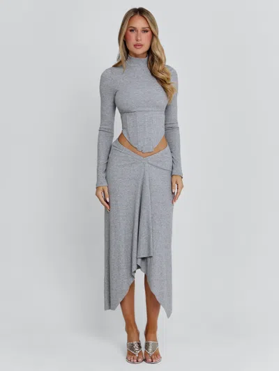 Outcast Amelis Maxi Skirt Grey In Gray