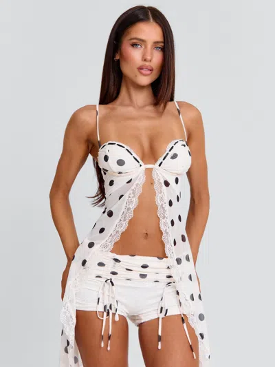 Outcast Ashlyne Shorts Cream Polka Dot