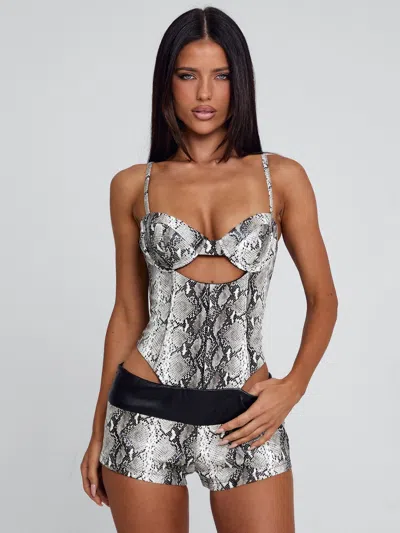 Outcast Aureza Playsuit Silver Snake