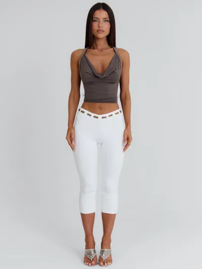 Outcast Azul Capri Pants White