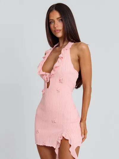 Outcast Belen Mini Dress Baby Pink