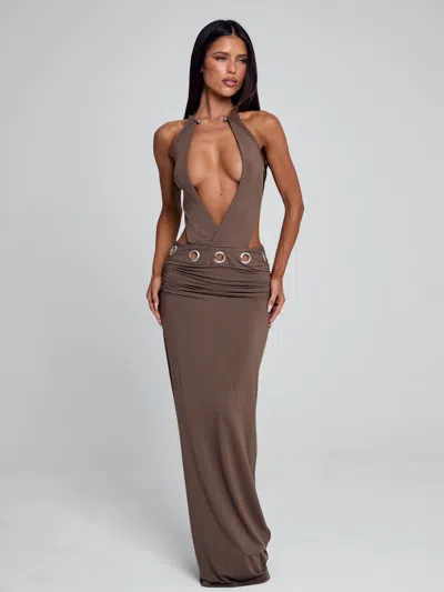 Outcast Bellina Maxi Dress Brown