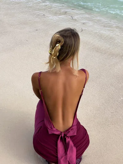 Outcast Breanne Maxi Dress Burgundy