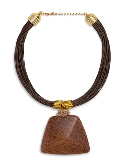 Outcast Bronwen Necklace Brown In Multi