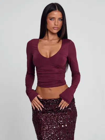 Outcast Camhilla Top Burgundy