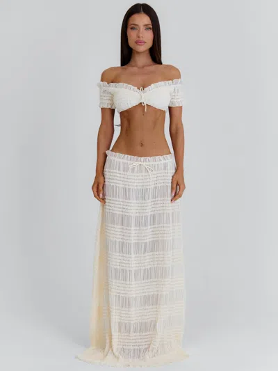 Outcast Cassidee Maxi Skirt Cream
