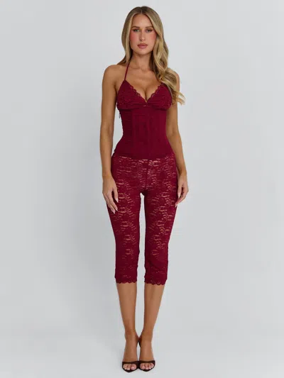 Outcast Cendre Playsuit Burgundy