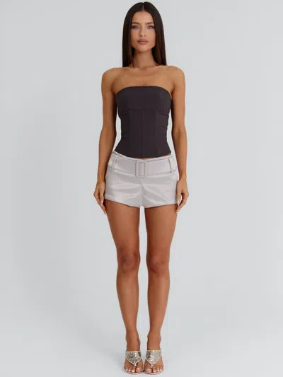 Outcast Chaya Corset Top Brown