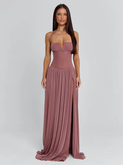 Outcast Dee Maxi Dress Mauve In Pink