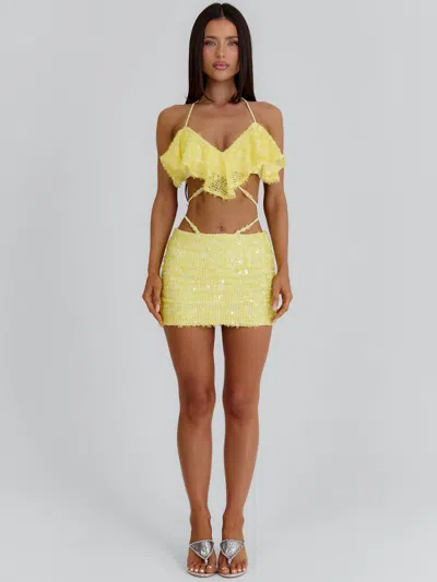 Outcast Emari Mini Skirt Yellow