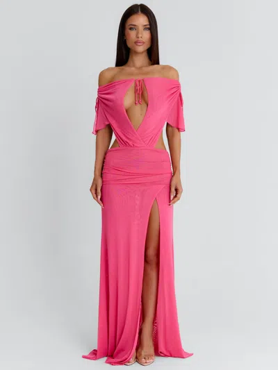 Outcast Emmaley Maxi Dress Hot Pink