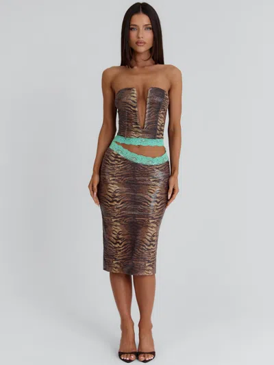 Outcast Emmely Midi Dress Tiger