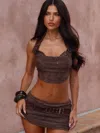 Outcast Evela Top Dark Brown