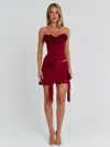 Outcast Evelane Mini Skirt Red In Red
