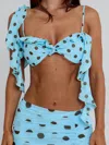 Outcast Farwin Top Blue Polka Dot In Blue