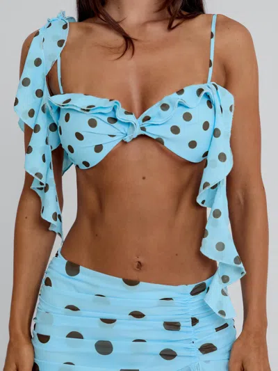 Outcast Farwin Top Blue Polka Dot