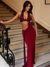 Outcast Giulsy Maxi Dress Burgundy In Red