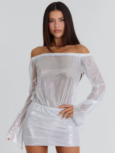 Outcast Gwendalyn Mini Dress Silver