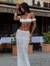 Outcast Heatha Maxi Skirt White