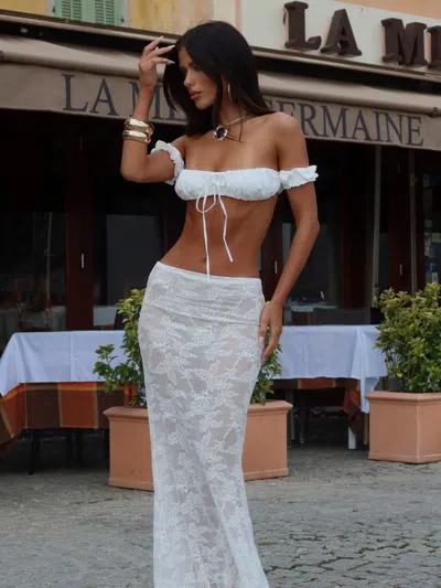 Outcast Heatha Maxi Skirt White