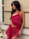 Outcast Imara Mini Dress Red Polka Dot In Animal Print
