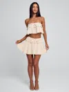 Outcast Isidora Mini Skirt Beige