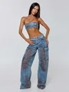 Outcast Jacinta Cargo Denim In Blue