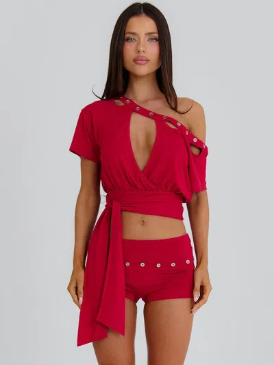Outcast Janiya Shorts Red