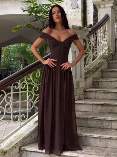 Outcast Junipia Maxi Dress Chocolate