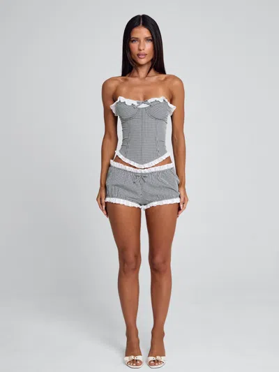 Outcast Junnie Short Black Gingham