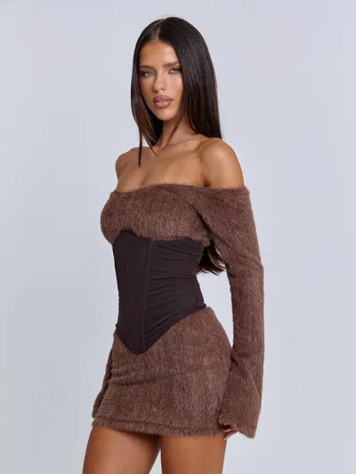 Outcast Juno Mini Dress Brown
