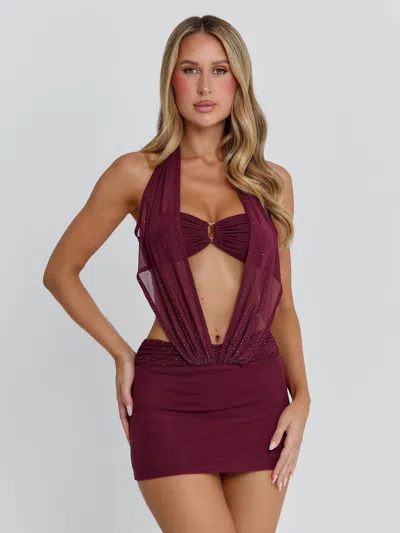 Outcast Kariel Mini Dress Purple