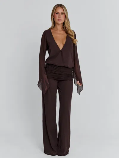 Outcast Lenna Pant Chocolate In Brown