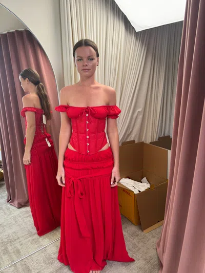Outcast Lubela Corset Top Red