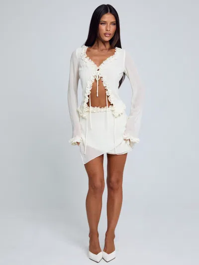 Outcast Mae Mini Skirt Ivory