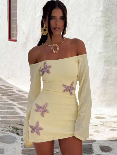 Outcast Maii Mini Dress Lemon Yellow