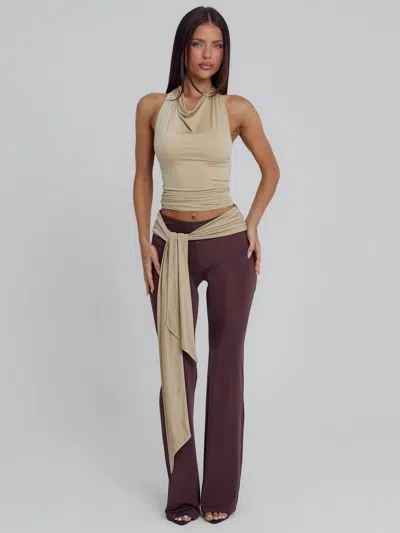 Outcast Minna Pant Brown Tan