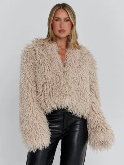 Outcast Mirada Jacket Beige In Brown