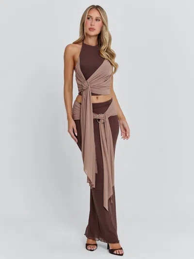 Outcast Nerina Maxi Skirt Chocolate