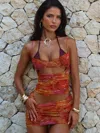 Shop Outcast Niki Mini Skirt Golden Crystal