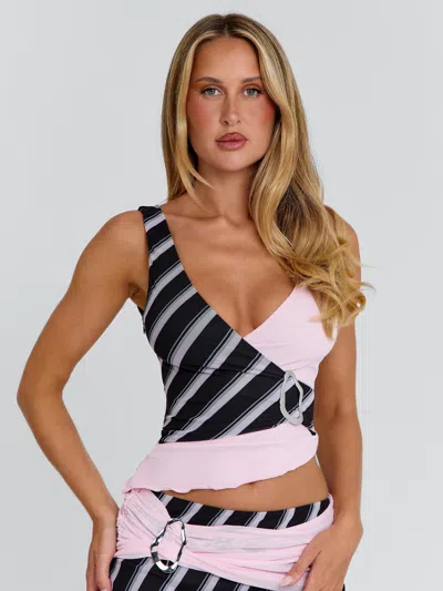 Outcast Nikky Top Pink Stripe